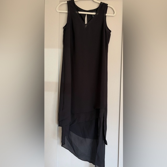 White House Black Market Black High Low Dress - Picture 1 of 7